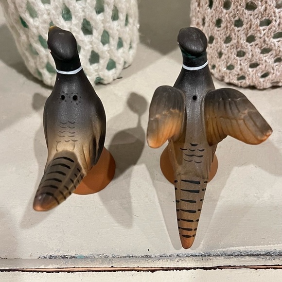 POTTERY BARN RING NECK PHEASANTS SALT & PEPPER SHAKERS - Picture 8 of 12